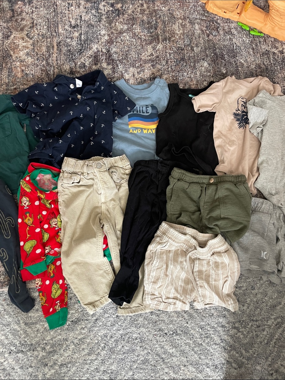 12 Month Boy Bundle -  Shorts, Pants, PJs, Long-Sleeve Tee, T-Shirt
